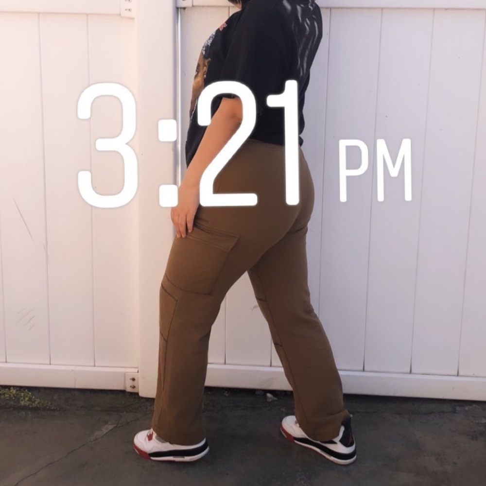 Brown wide leg pants
